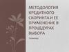 Методология кредитного скоринга и её применение в процедурах выбора