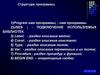 Структура программы. Целочисленные типы. Символьный тип данных