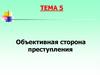 Объективная сторона преступления