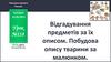 Відгадування предметів за їх описом. Побудова опису тварини за малюнком