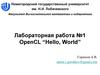 OpenCL “Hello, World”