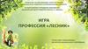 Профессия «Лесник». Игра