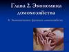 Экономика домохозяйства. Экономические функции домохозяйства. Глава 2