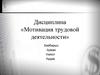 Мотивация трудовой деятельности