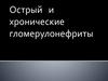 Острый и хронические гломерулонефриты