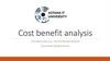 Cost benefit analysis