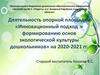 Деятельность опорной площадки «Инновационный подход к формированию основ экологической культуры дошкольников»