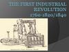 The first industrial revolution