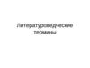 Литературоведческие термины