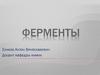 Ферменты