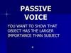 Passive Voice