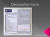 Declaration form