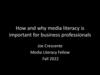 How and why media literacy is important for business professionals