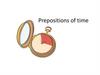 Prepositions of time