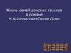 Жизнь семей донских казаков в романе М.А. Шолохова «Тихий Дон». Картины семейной жизни М.А. Шолохова