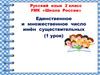 Единственное и множественное число имён существительных (1 урок)