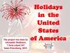 Holidays  in  the United States  of America