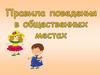 Правила поведения в общественных местах