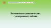Возможности динамических (электронных) таблиц  (лекция 12)