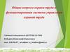 Общие вопросы охраны труда и функционирования системы управления охраной труда