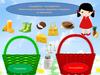 Съедобное-несъедобное. Помоги Соне разложить предметы и продукты по корзинкам