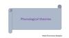 Phonological theories