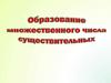 Образование множественного числа существительных