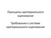 Принципы критериального оценивания. Требования к системе критериального оценивания