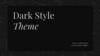 Dark Style Theme