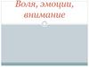 Воля, эмоции, внимание