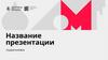 Шаблон презентации. Название проекта