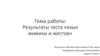 Результаты теста «язык мимики и жестов»