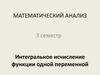 Интегральное исчисление функции одной переменной. Математический анализ