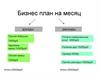 Бизнес план на месяц