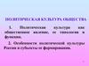Политическая культура общества
