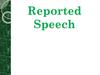 Reported Speech