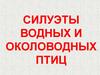 Cилуэты водных и околоводных птиц