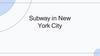 Subway in New York City