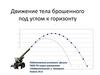 Движение тела брошенного под углом к горизонту