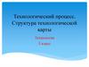 Технологический процесс. Структура технологической карты. Технология. 5 класс