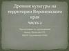 Древние культуры на территории Воронежского края. Часть 2