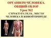 Структура тела. Место человека в живой природе организм человека. Общий обзор