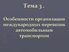 Особенности организации международных перевозок автомобильным транспортом. Тема 3
