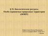 Биологические ресурсы. Особо охраняемые природные территории (ООПТ)