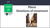 Places. Directions of movement