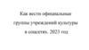 Как вести официальные группы учреждений культуры в соцсетях. 2023 год