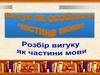 Вигук як особлива частина мови. Розбір вигуку як частини мови
