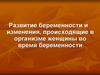 Развитие беременности и изменения, происходящие в организме женщины во время беременности