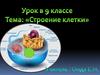 Строение клетки. 9 класс