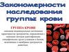 Закономерности наследования группы крови